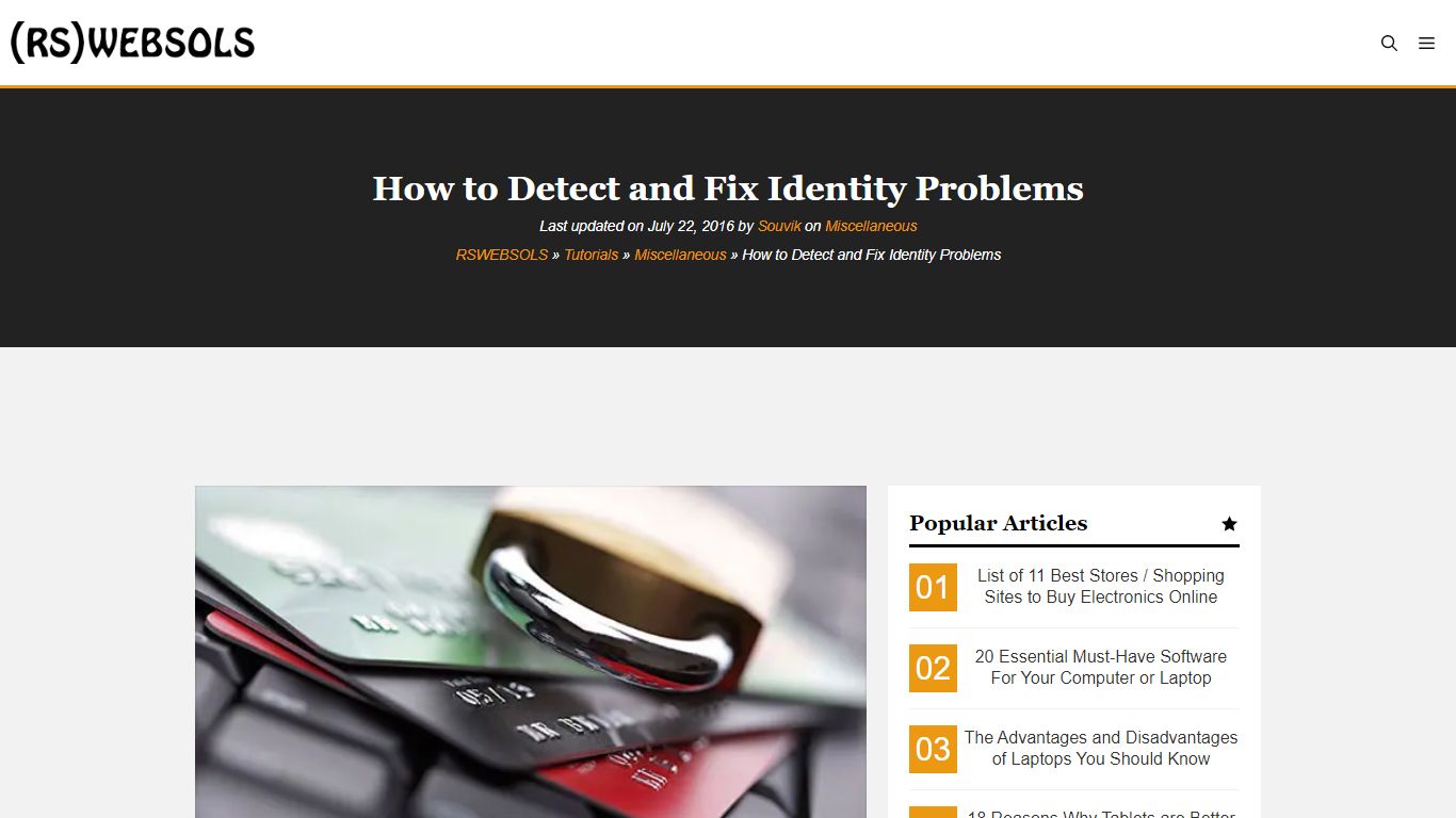 How to Detect and Fix Identity Problems - RS Web Solutions